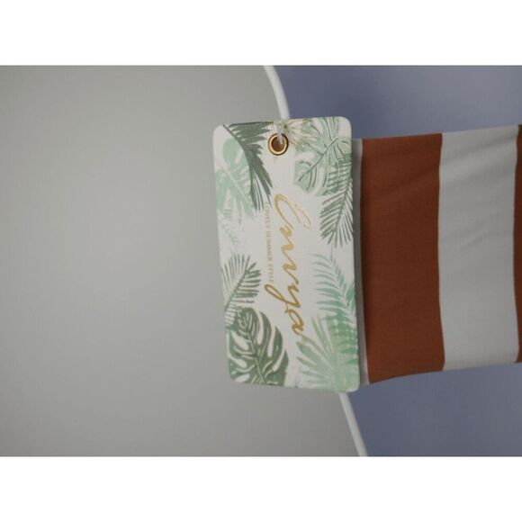 ENVYA Vacation Stripes 2 piece Bikini nude/combo 1X - Picture 3 of 6